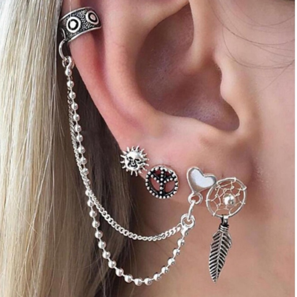 Ear Cuff & Stud Earring Set - Picture 1 of 4